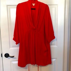 Lucky Brand Tunic Dress Red XL